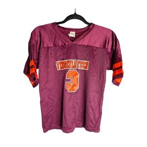 Vtg 90s VT Hokies Football VA Tech‎ Jersey 3 Size Youth Large 14 16 Little King